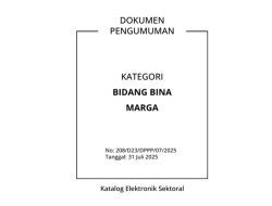 Bidang Bina Marga – Master Product Katalog V.6
