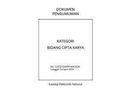 Bidang Cipta Karya – Master Product Katalog V.6