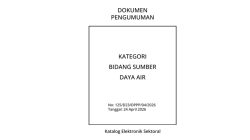 Bidang Sumber Daya Air – Master Product Katalog V.6