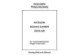 Bidang Sumber Daya Air – Master Product Katalog V.6