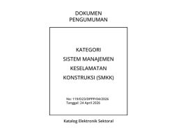 Sistem Manajemen Keselamatan Konstruksi (SMKK) – Master Product Katalog V.6